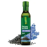 Olej spożywczy - Kujawski Olej lniany tłoczony na zimno z czarnuszką 250 ml - miniaturka - grafika 1