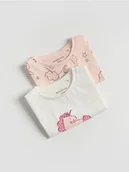 Bluzki dla niemowląt - Reserved - T-shirt z nadrukiem 2 pack - wielobarwny - miniaturka - grafika 1
