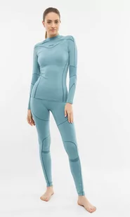 Komplet bielizny damskiej termoaktywnej z bambusowej Viking Gaja Turtle Neck 7000 turkusowy - S - Pozostała odzież narciarska - miniaturka - grafika 1