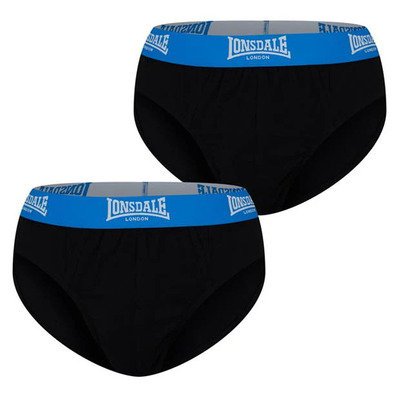 Lonsdale 2 szt. slipy męskie czarne, Rozmiar L