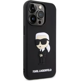 Karl Lagerfeld KLHCP14L3DRKINK iPhone 14 Pro 6.1" czarny/black hardcase Rubber Ikonik 3D - Etui i futerały do telefonów - miniaturka - grafika 4