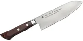 Noże kuchenne - Satake Japoński Nóż kuchenny Santoku Satake Unique Clad mahoń 17cm 801-133 - miniaturka - grafika 1