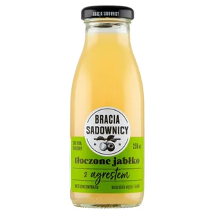 Bracia Sadownicy Bracia Sadownicy Sok tłoczony na zimno z jabłek z agrestem 250 ml () 134619 - Soki i napoje niegazowane - miniaturka - grafika 1