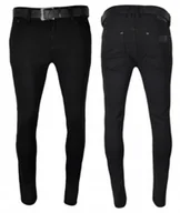 Spodnie męskie - Spodnie męskie jeans CZARNE klasyczne casual r.31 - miniaturka - grafika 1
