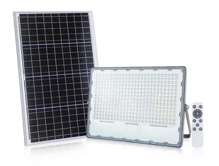 Naświetlacz LED z panelem solarnym 200W b.zimna 5000K 1800lm DORADO sterowany pilotem panel jako osobny element na przewodzie IP65 GERMINA - Lampy pozostałe - miniaturka - grafika 1