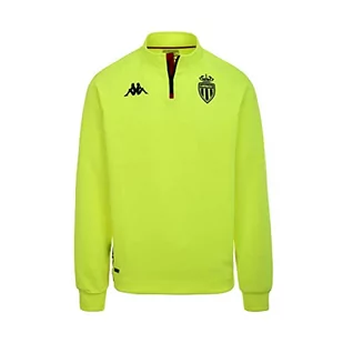 Kappa Męska bluza z kapturem Ablas Pro 6 Monaco, Fluo Yellow/Dark Red, XL - Bluzy męskie - miniaturka - grafika 1