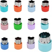 Formy do ciast - FOREMKI DO WYCINANIA X12 ZESTAW WYKRAWAREK DO CIASTEK WARZYW OWOCÓW 12SZT - miniaturka - grafika 1