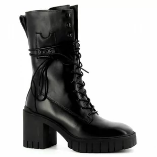 Czarne botki na słupku CARINII - Carinii - Botki damskie - miniaturka - grafika 1