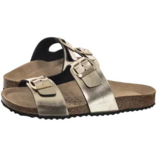 Klapki D Brionia L Lt Gold D35LSL 000BN C2012 (GE222-a) Geox - Klapki i japonki damskie - miniaturka - grafika 1