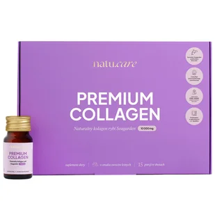 Natu.Care Premium Collagen Shot 10000 mg, smak owoców leśnych, 30 ml x 15 sztuk USZKODZONE OPAKOWANIE - Włosy, skóra, paznokcie - miniaturka - grafika 1