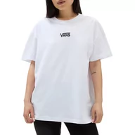 Koszulki i topy damskie - Koszulka Vans Flying V Oversized VN0A7YUTWHT1 - biała - miniaturka - grafika 1