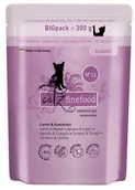 Mokra karma dla kotów - Catz Finefood Classic N.11 Jagnięcina i Królik saszetka 300g - miniaturka - grafika 1