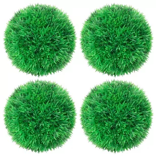 vidaXL Kule sztucznego bukszpanu, 4 szt., 12 cm 315477 - Sztuczne kwiaty - miniaturka - grafika 1