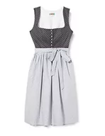 Sukienki - BERWIN & WOLFF TRACHT FOLKLORE LANDHAUS Sukienka damska 826073, antracytowo-szara z różą, 42, Anthrazitgrau mit Rosa, 42 - miniaturka - grafika 1