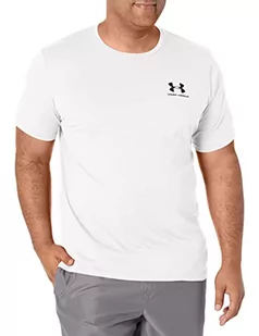 Under Armour koszulka męska Sport Style Left Chest SS koszulka z krótkim rękawem, biały, MD - Koszulki męskie - miniaturka - grafika 1