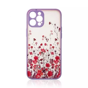 Design Case etui do iPhone 13 Pro pokrowiec w kwiaty fioletowy - Etui i futerały do telefonów - miniaturka - grafika 1