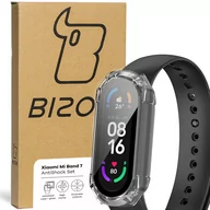 Akcesoria do smartwatchy - Bizon Etui ze szkłem Case AntiShock Set, Xiaomi Mi Band 7, przezroczyste - miniaturka - grafika 1