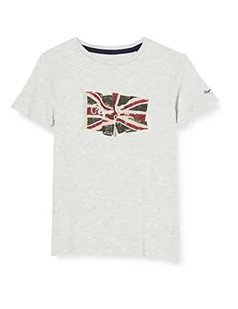 Pepe Jeans Flag Logo S/S Koszulka męska, 913light Grey Marl, 14 años - Koszulki męskie - miniaturka - grafika 1