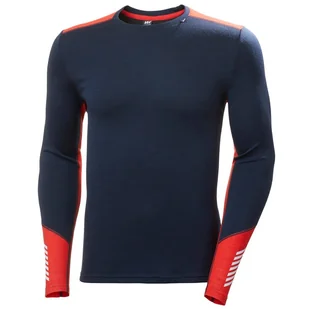 Męska koszulka Helly Hansen Lifa Merino Midweight Crew Rozmiar: XL / Kolor: ciemnoniebieski - Koszulki sportowe męskie - miniaturka - grafika 1
