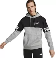 Bluzy męskie - PUMA Męska bluza z kapturem Puma Power Colorblock Fl Sweat - miniaturka - grafika 1