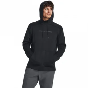 Męska bluza treningowa Under Armour UA Armour Fleece Wordmark HD - czarna - UNDER ARMOUR - Bluzy sportowe męskie - miniaturka - grafika 1