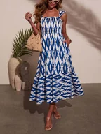 Sukienki - Milan Kiss Sukienka w kolorze biało-niebieskim - miniaturka - grafika 1