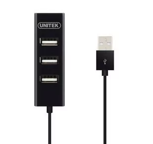 Unitek Hub 4 Y-2140 czarny - Huby USB - miniaturka - grafika 1