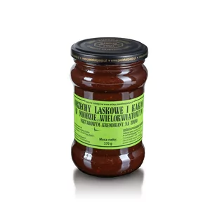 ORZECHY LASKOWE I KAKAO W MIODZIE WIELOKWIATOWYM 370g, pyszny, słodki, nierozgrzewany, 100 lat tradycji, zdrowy - Miód - miniaturka - grafika 1