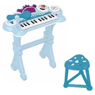 Instrumenty muzyczne dla dzieci - Lexibook Keybord elektroniczny z siedziskiem Kraina lodu - miniaturka - grafika 1