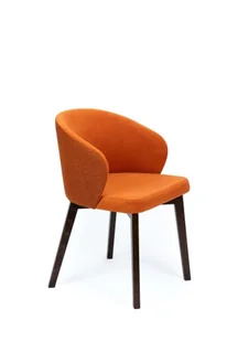 Flavio 5 krzesło tapicerowane miedziany nogi orzech - Krzesła - miniaturka - grafika 1