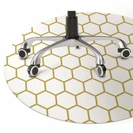 Podnóżki, podpórki, podkładki - Mata pod fotel biurowy Plaster miodu fi100 cm - miniaturka - grafika 1