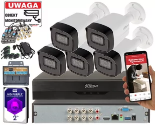 Monitoring 8MPx Dahua HAC-HFW1800TL-A-0360B Wizsense Mikrofon - Zestawy do monitoringu - miniaturka - grafika 1