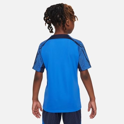 Nike Krótki rękaw Soccer Top Y Nk Df Strk23 Top Ss, Royal Blue/Obsidian/White, DR2287-463, L