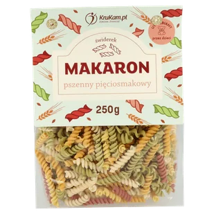Makaron pszenny pięciosmakowy świderki dla dzieci 250g - Makaron - miniaturka - grafika 1