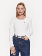 Bluzki damskie - Tommy Hilfiger Bluzka WW0WW38869 Biały Slim Fit - miniaturka - grafika 1