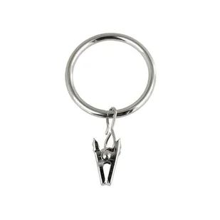 Kółka z żabką efekt stali nierdzewnej 25 mm 10 sztuk Bojanek - Akcesoria do wystroju okien - miniaturka - grafika 1