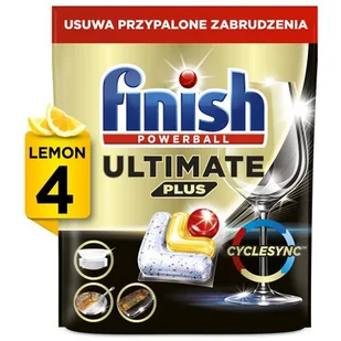 Kapsułki do zmywarek FINISH Powerball Ultimate Plus All In 1 Lemon - 4 szt. - Akcesoria i części do zmywarek - miniaturka - grafika 1