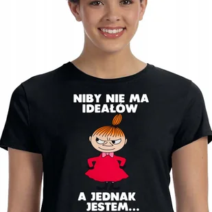 ŚMIESZNA DAMSKA KOSZULKA MAŁA MI JAKOŚĆ PREMIUM XXL 3057 CZARNA - Koszulki i topy damskie - miniaturka - grafika 1