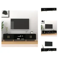 Szafki RTV - vidaXL Szafka pod TV czarna 180x31,5x40 cm materiał drewnopochodny - Meble TV - miniaturka - grafika 1