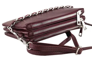 Modna włoska listonoszka skórzana - Barberini's - Granatowa - Torebki damskie - miniaturka - grafika 13