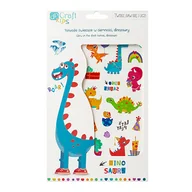 Przybory szkolne - Tatuaże świecące w ciemności dinozaury, 2 arkusze - miniaturka - grafika 1