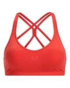 Biustonosze - Roxy Biustonosz sportowy HEART INTO IT BRA Damski Czerwony XS - miniaturka - grafika 1