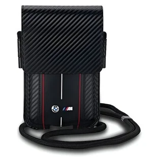 Torebka BMW Wallet Bag Carbon Red Stripes (BMPSP15XMSCAKR) czarne - Etui i futerały do telefonów - miniaturka - grafika 1