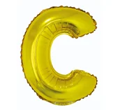Balony i akcesoria - GoDan Balon foliowy litera C, 14", złoty FG-L35ZC - miniaturka - grafika 1