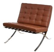 Fotele - D2.Design Fotel z podnóżkiem BA1 skóra brązowa j. 82971 - miniaturka - grafika 1