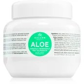Maski do włosów - Kallos Aloe Moisture Repair Shine Hair Mask With Aloe Vera Extract, regenerująca maska nadająca blasku z ekstarktem aloe vera do włosów suchych i łamiących się, 275 ml - miniaturka - grafika 1