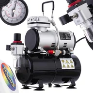 Sprężarki i kompresory - Fengda Kompresor Do Aerografu Z Butlą 3L AS-186 - miniaturka - grafika 1
