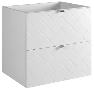 Biała wisząca szafka pod umywalkę z 2 szufladami 60 cm A9-A43 - Szafki łazienkowe - miniaturka - grafika 1