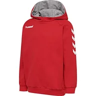 Bluzy męskie - Hummel Hmlgo Kids Cotton męska bluza z kapturem, czerwony, 140 - miniaturka - grafika 1