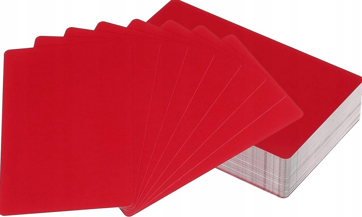Wizytówki 100 sztuk 86x54mm czerwone do grawerowania personalizacji